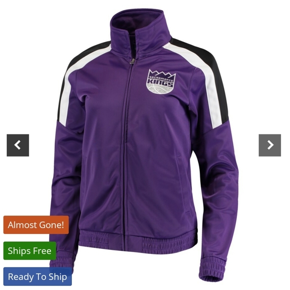 NWT Women's Sacramento Kings NBA Full Zip Up Track Suit Jacket Hoodie Coat L XL - Picture 5 of 9